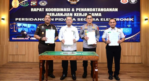 Polda Jambi Perkuat Sinergi Aparat Penegak Hukum melalui Persidangan Pidana Secara Elektronik